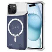 Portable Charging Case for iPhone 15 Plus,8500mAh Extended Charger Power Bank Phone Case Compatible