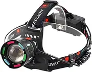Head Lights for Head - Hiking Head Torch | 90° Adjustable High-Brightness Headlight | Battery Powered LED Headlamp for Camping, Hiking, Running, Caving, Night Fishing & Outdoor Adventures