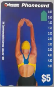 PHONECARD $5 1994 COMMONWEALTH GAMES SWIMMING BRAND NEW Unused/Uncirculated.