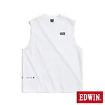 EDWIN 涼感系列 涼感吸濕排汗無袖背心-男-白色