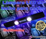 Lámpara LED de ambiente de techo para coche RGB (múltiples modos) ⚪