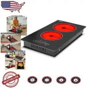 Multifunctional 2-Burner Ceramic Cooktop - Sliding Control & Child Lock Feature