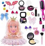 Hair Mannequin Head for Kids, Mannequin Styling Head, Pretend Play Hair Doll, Kids Hair Styling Head, Styling Hair Mannequin Head for Kids Ages 3+ for Hair Styling and Pretend Play