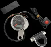 DS Black Face 1.87in Mini Speedometer w Odometer Harley Dyna Conv 99-00