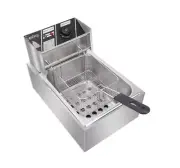 Electric Deep Fryer Commercial | Stainless Steel | Single Cylinder