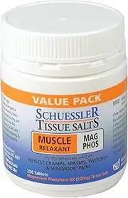 Schuessler Tissue Salts 250 Tablets - Mag Phos - No 8 - Nerve & Muscle Relaxant