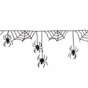 Ashland Brand 30ct. Warm White LED Light Up Spider Web Halloween Garland 6'