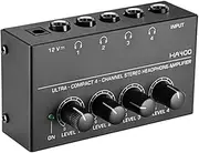 4 Channels Mini Stereo Headphone Amplifier Ultra-Compact Audio Amplifier Earphone Amp
