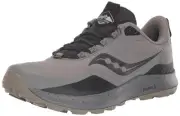 Saucony Men's Peregrine Ice+3 Sneaker, Gravel/BLK, 11