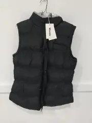 NWT Wantdo Men's Hooded Full Zip Puffer Vest Black Size Medium $75 CC141