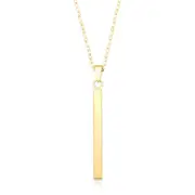 9ct Yellow Gold Bar Pendant