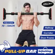 GENKI Pull Up Bar Adjustable 70-100cm Horizontal Chin Up Home Gym Door Push Up
