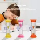 5pcs Sand Timer Suction Cup Glass Timing Clock Timers Set 2mins / 3mins