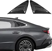 XYHGM for Hyundai Sonata 2020 2021 2022 2023 2024 2025 Window Louvers Rear Side Window Louvers Air Vent Scoop Shades Cover Blinds Trim Exterior Accessories 2PCS(Carbon Fiber)