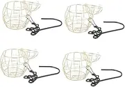 Totority 4Pcs Rustic Outdoor Hanging Bird Feeders with Metal Cage Effortless Installation Hooks for Garden Decoration Durable Weather Resistant Wild Bird Food Holder