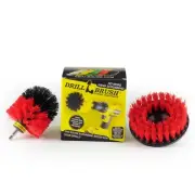 Drill Powered Heavy Duty Outdoor Stiff Bristle Scrub Brush Kit