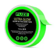 Glow in The Dark Tape — 30 Ft x 1 Inch — Bright, Rechargeable, & Long-Lasting