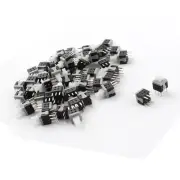 50pcs 6 Pins Locking Type Tact Tactile White Push Button Switches 10x5.8x5.8mm