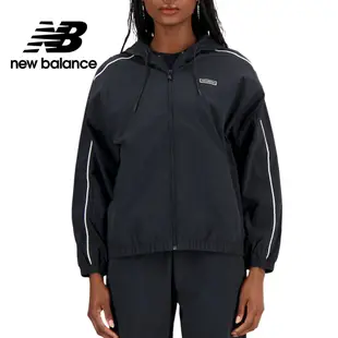 [New Balance撞色線條休閒連帽外套_女性_黑色_WJ33502BK