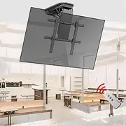 Motorized Ceiling TV Mount, Motorized TV Mount, 0-85° Flip Down Motorised TV Bracket, Electric TV Ceiling Mount with Remote Control and Switch Control, Motorised TV Lift Fits 50-90 Inch TVs(