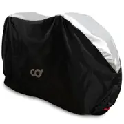 CyclingDeal Bike Cover for Outdoor Bicycle Storage - 1 Bike - Heavy Duty 600D Oxford Fabric Waterproof Top 190T Polyest Material Mountain & Road Bikes