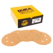 Dura-Gold 320 Grit 6" Sandpaper Discs 50 Pack Dustless Hook & Loop