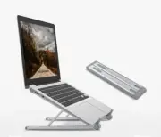 Adjustable Aluminum Laptop Foldable Portable Notebook Stand Stand & Case. Silver
