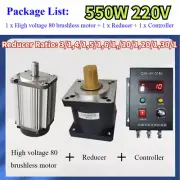 220V DC Planetary Reducer Gear Motor Variable Brushless Speed Controller 550W