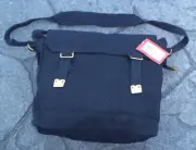 WH1 AUSTRALIAN ARMY WW2 37patt HAVERSACK / SIDE BAG - REPRO BIKERS BLACK