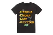 SpongeBob SquarePants Mens People Order Our Patties T-Shirt (Black) - UTTV6592