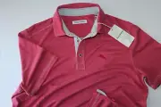 Tommy Bahama Polo Shirt Paradiso Fuschia Rose Red ST25393 SS New Medium M