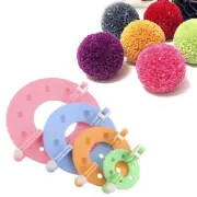 8PCS 4 sizes Fluff Ball Weaver PomPom Maker Knitting Loom Kit`UU