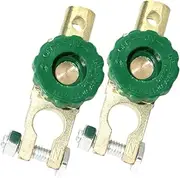 2pcs Power Cut Protection Switch Battery Switch Cut Off Isolating Battery Quick Disconnect Motorcycle Battery Disconnect Switch Alloy Copper Plating Light Green