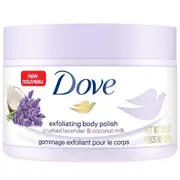 Dove Exfoliating Body Scrub Lavender and Coconut Milk Cream 225ml