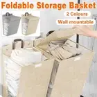 Foldable Laundry Basket Wall Mounted Clothes Storage Basket Household Organizer