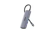 Unitek 4-in-1 uHUB Q4 USB-C Hub, 10Gbps, USB-A x2, USB-C x2, Grey, Unitek Hook Color Box H1112DGY01