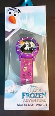 Disney Olaf's Frozen Adventure Mood Dial Watch Anna, Elsa & Olaf Brand New
