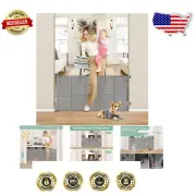 26-Inch Tall Retractable Child Gate - Space-Saving Safety for Toddlers and Pets