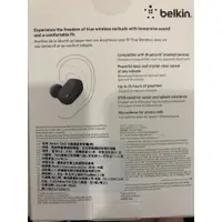 在飛比找蝦皮購物優惠-BELKIN TWS真無線藍牙耳機(黑) 全新未拆封