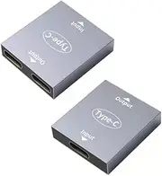 USB C Splitter, Type C 1 to 2 Female Adapter, USB-C Charger Converter With Super Speed Data Sync for Laptop, PC, Power Bank