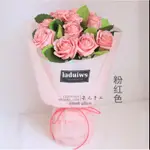 LADUIWS-#玫瑰花 #玫瑰花材料包 #永生花 #手工花 酒杯玫瑰花材料包 DIY 手工 折紙材料套件 紙藤花11朵