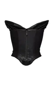 [Magda Butrym] Strapless Leather Corset Top