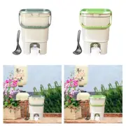 21L Kitchen Compost Bin Food Waste Bucket for Garden Balcony Indoor Outdoor
