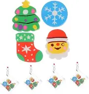 OHPHCALL 6 Sets Cartoon Christmas Erasers Mini Sketch Erasers with Adorable Xmas Designs for School Party Favors Creative Fun Fun Functional