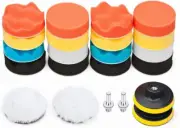 ‎Rainbow-Au Car Foam Drill Polishing Pad Kit 22 PCS, 3 Inch Buffing Pads Spon...