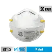 3M Performance Paint Prep Respirator N95 Particulate, 8110SP20-DC, Size Small, 2