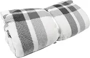 Laroal Women's Flannel Poncho Blanket with Buttons - Cozy Plaid Knee Blanket Wrap Cape, Plush Scarf Style Portable Blanket for Bed, Sofa, Office, and Travel