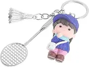 YARNOW Cartoon Keychain Decoration Multi Purpose Badminton Pendant Lightweight Durable Accessory for Bags Backpacks and Keys present for Students