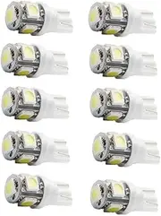 10pcs T10 5050 5smd Led Car Light Bulb High-power Auto Car Interior Reading Lamp Easy Install White