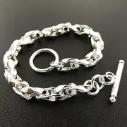 Bracelet Bangle Real 925 Sterling Silver Filled Solid Antique T'bar Design